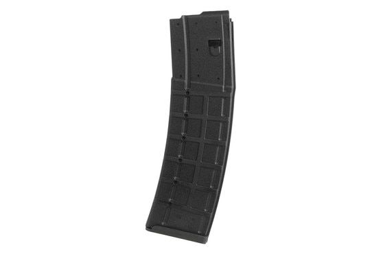 Reinforced polymer magazine for AR-15 with waffle textuire.